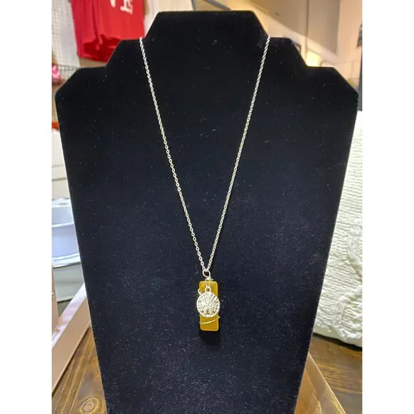 Jackie Gallagher Designs - Glass Bar and Charm Pendant Necklace - Picture 4 of 15